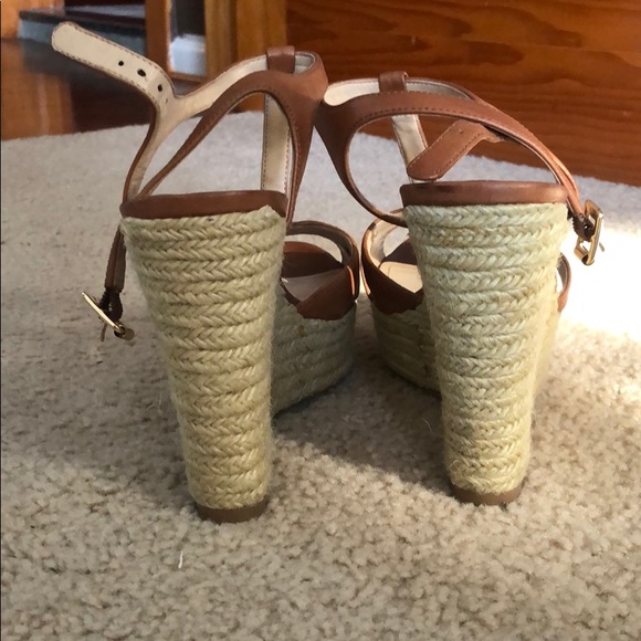 Vince Camuto espadrilles wedges 7.5 t-straps brown - Picture 3 of 8